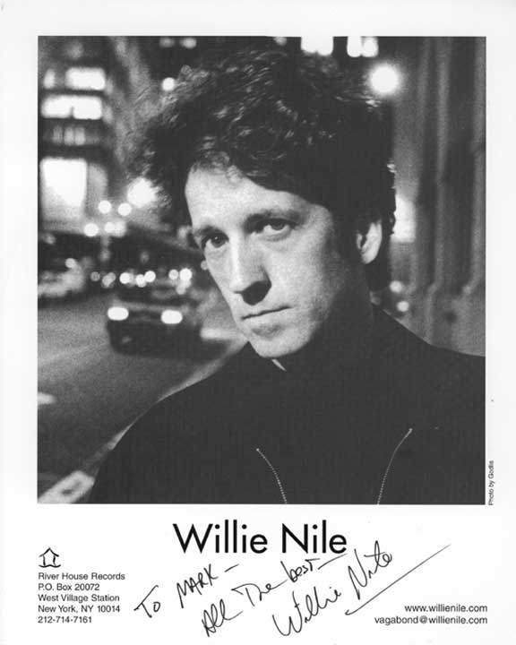 Picture of Willie Nile autographed to me!